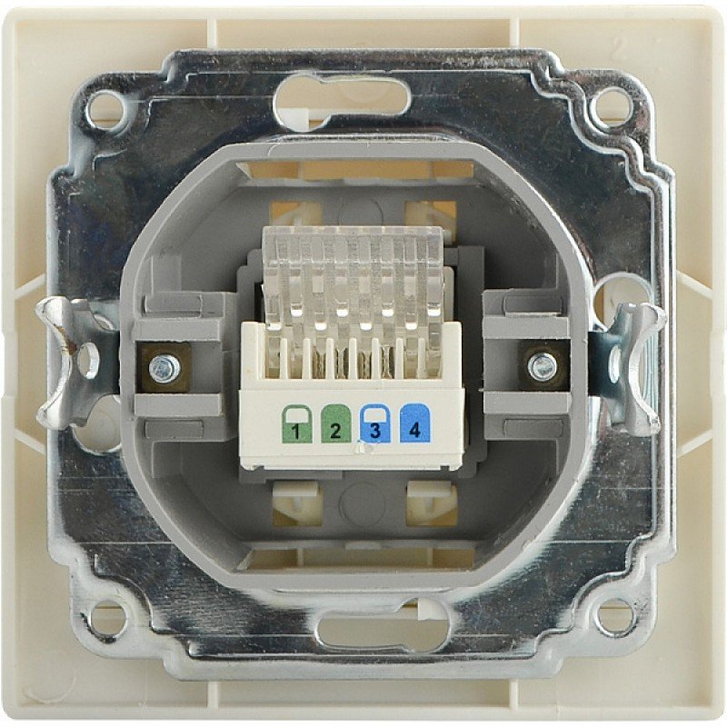 Розетка комп’ютерна РВcomсб-1-Fl-W (біла)