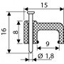 Скоба чорна CHF-9 мм плоска (100 шт.)
