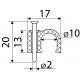 Скоба чорна CHR-10 мм кругла (100 шт.)