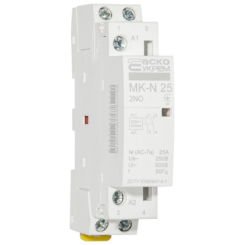 Модульний контактор MK-N 2P 25A 2NO 220V