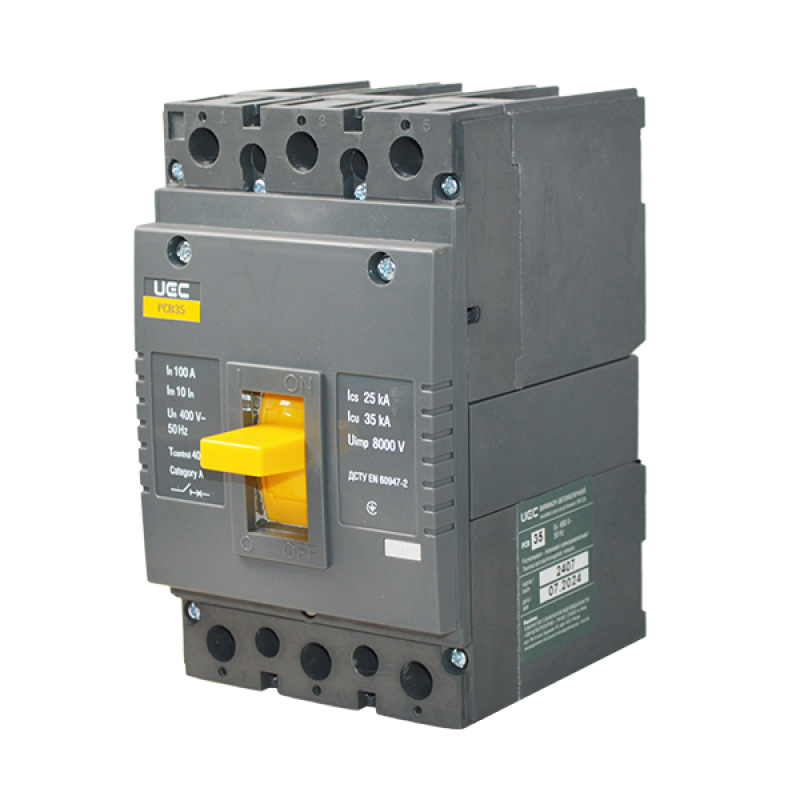 Автоматичний вимикач PCB35 3Р 100А 35кА UEC