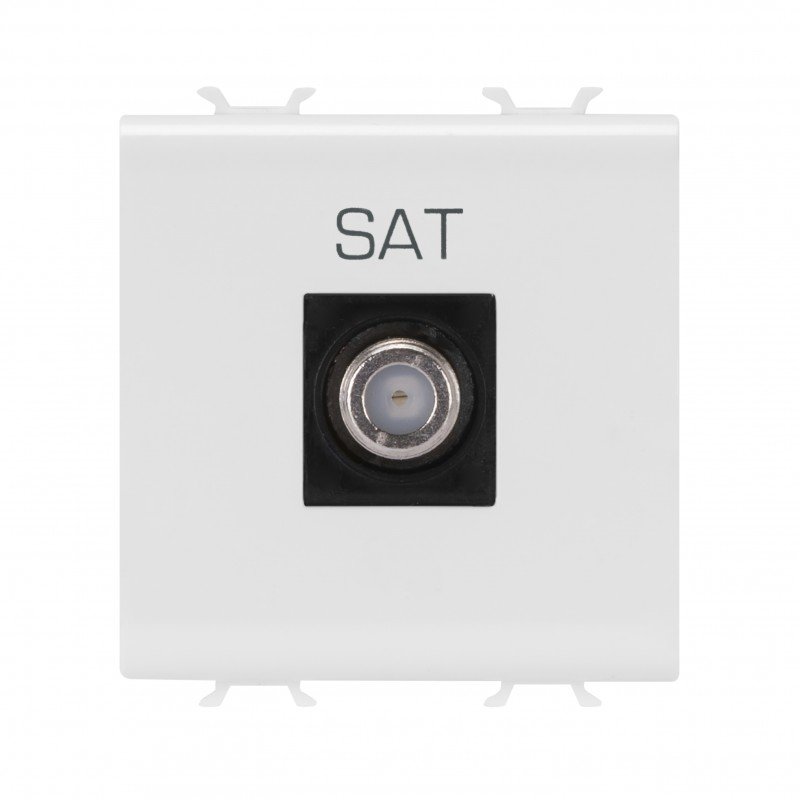 Розетка TV/SAT Chorusmart FEMALE CONN 2M сатиновий білий GEWISS