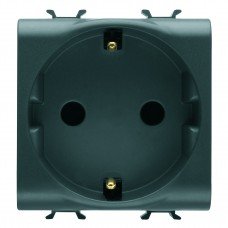 Розетка Chorusmart 2M 2P+E 16A чорний GEWISS
