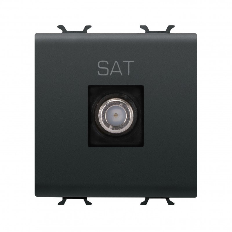 Розетка TV/SAT Chorusmart FEMALE CONN 2M чорний GEWISS