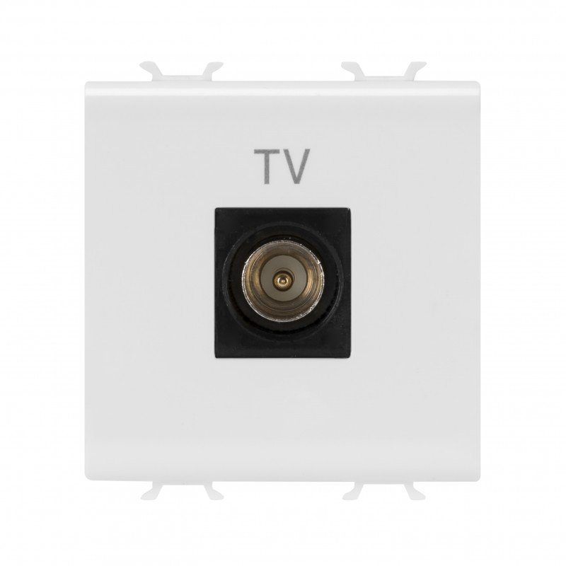 Розетка TV Chorusmart MALE CONN 9.5mm 2M глянцевий білий GEWISS