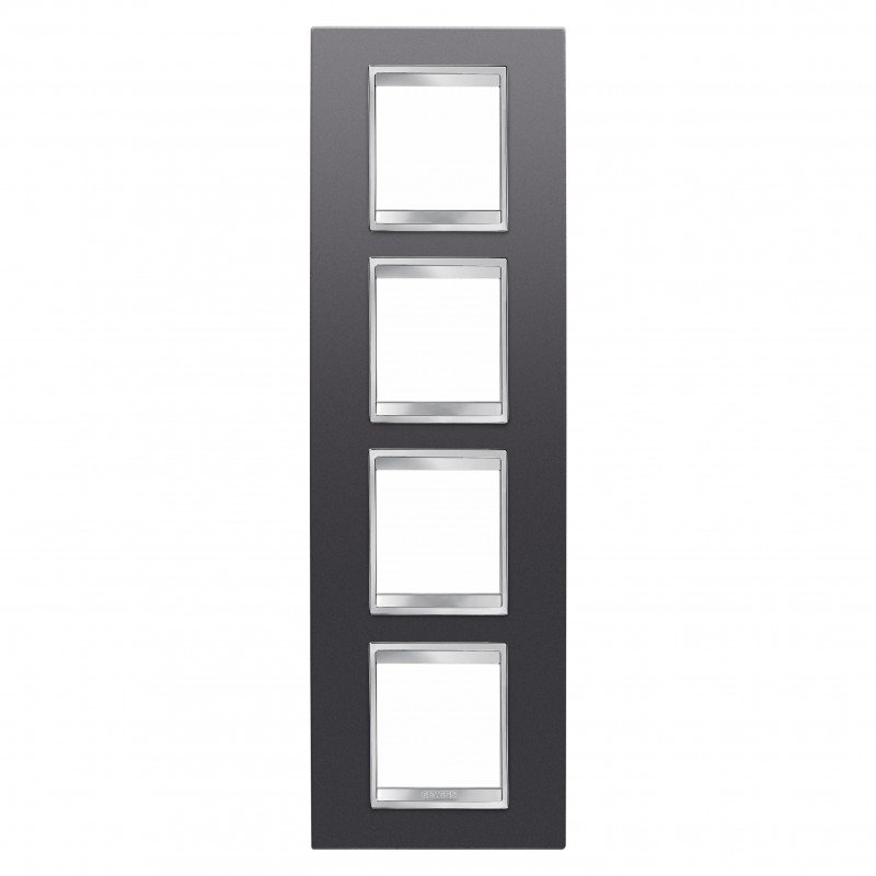 Рамка Chorusmart LUX 2+2+2+2M вертикальна сланець GEWISS