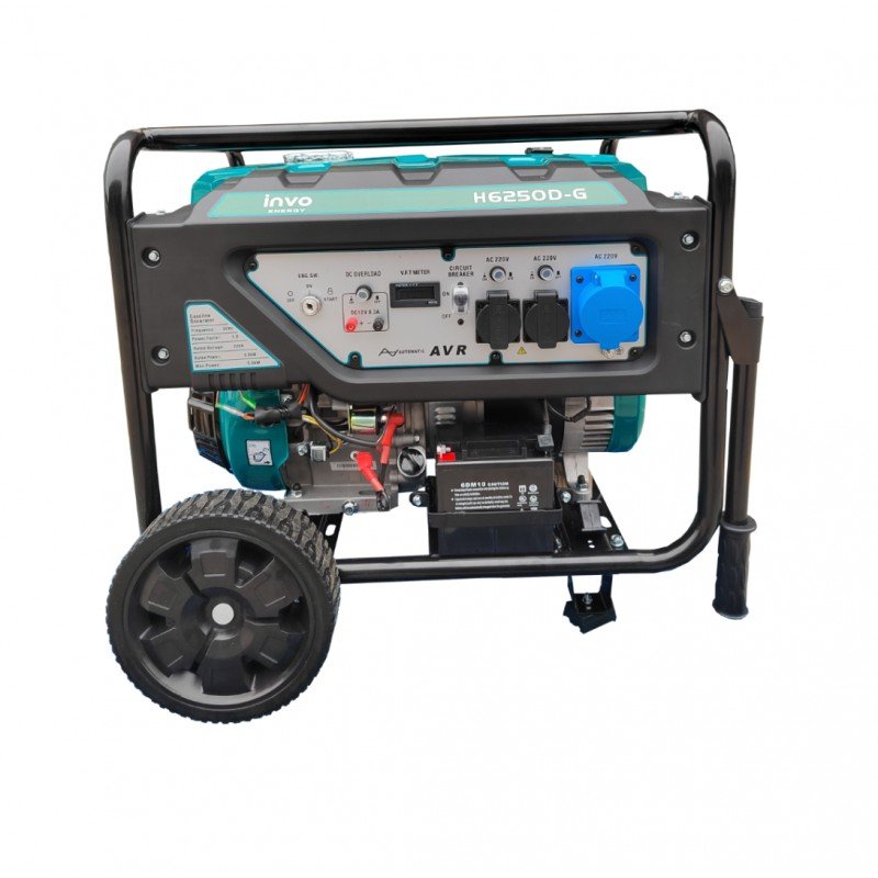 Генератор бензиновий INVO H6250D-G 5.0/5.5 кВт з електрозапуском