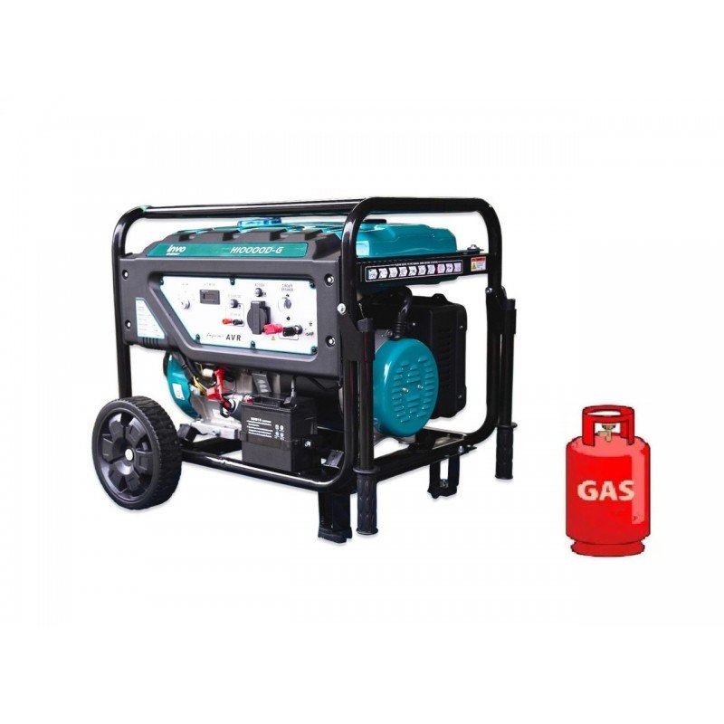 Генератор Газ/бензиновий INVO H10000D-G 8.0/8.5 кВт з електрозапуском