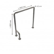 Поручень для людей с инвалидностью (МГН) напольный INVO П-образный правый и левый