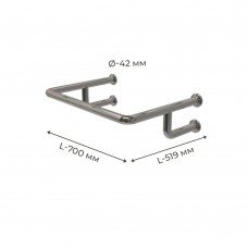 Поручень для людей с инвалидностью (МГН) на стену для раковины INVO верхний из нержавеющей стали