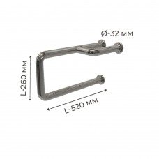 Поручень для людей с инвалидностью (МГН) настенный INVO для раковины боковой из нержавеющей стали