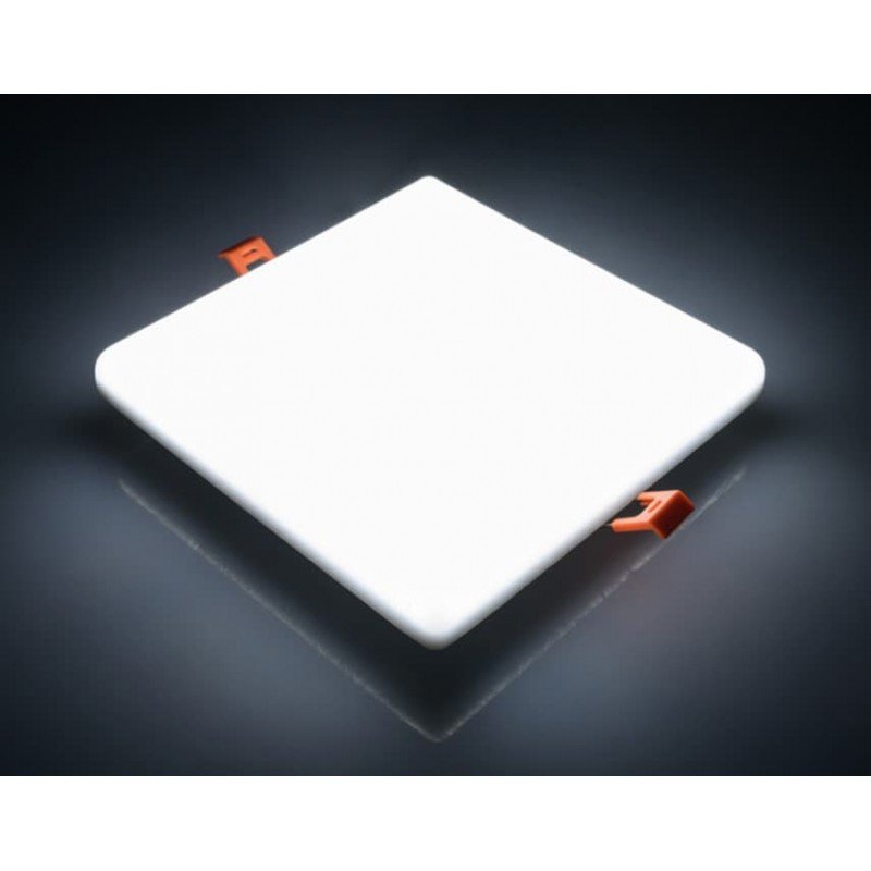 Светодиодный светильник VARGO квадрат 18W 5000K 1800lm 175-265V с регулируемыми клипсами размер отв. 50-105mm, размер 120*120mm (V-111781)