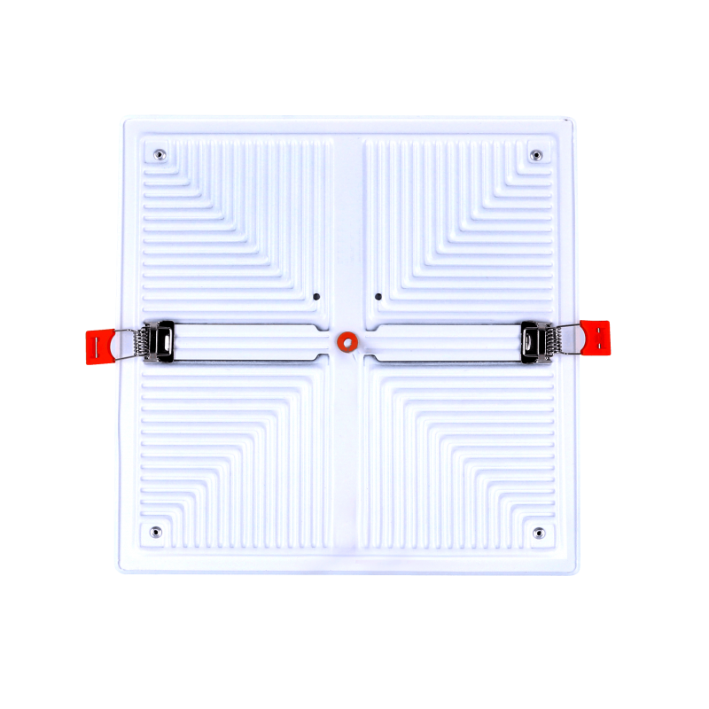 Светодиодный светильник VARGO квадрат 18W 5000K 1800lm 175-265V с регулируемыми клипсами размер отв. 50-105mm, размер 120*120mm (V-111781)