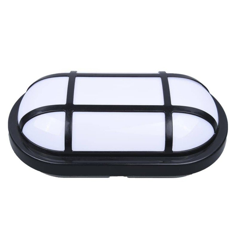 Светодиодный светильник овальный с решеткой для общественных мест 250х120х48 мм 22W 2200lm IP54 VARGO