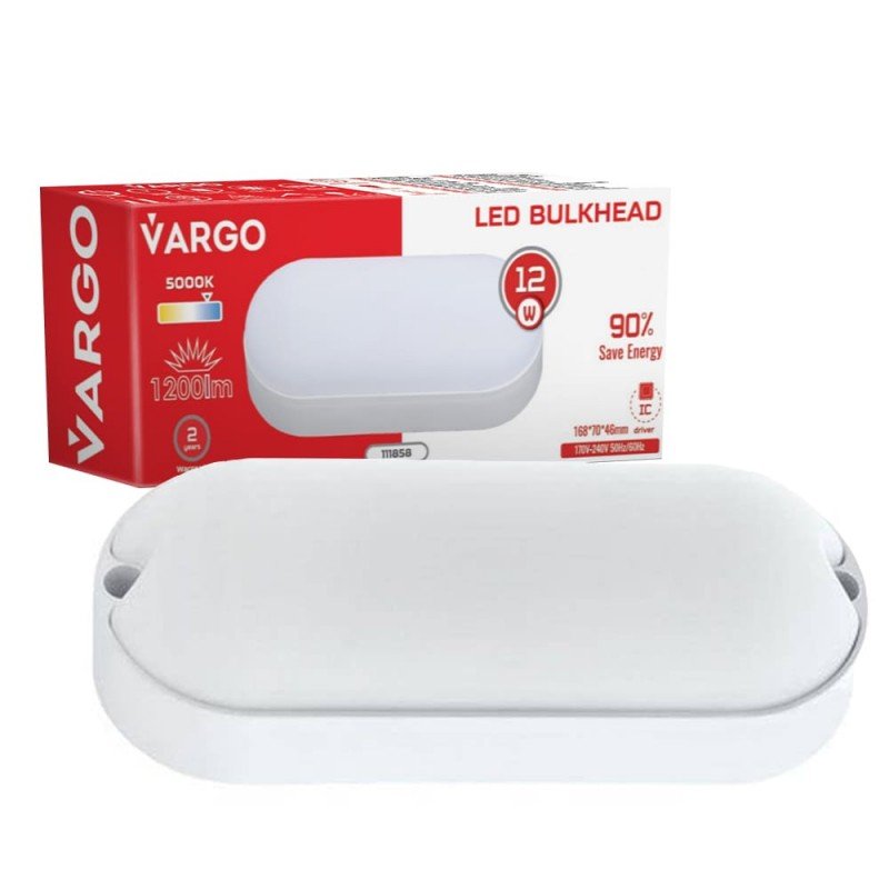 Светодиодный светильник VARGO ЖКХ , 12W , 6500К , 1200lm , Овал , V-111858 ( Светодиодные LED светильники )
