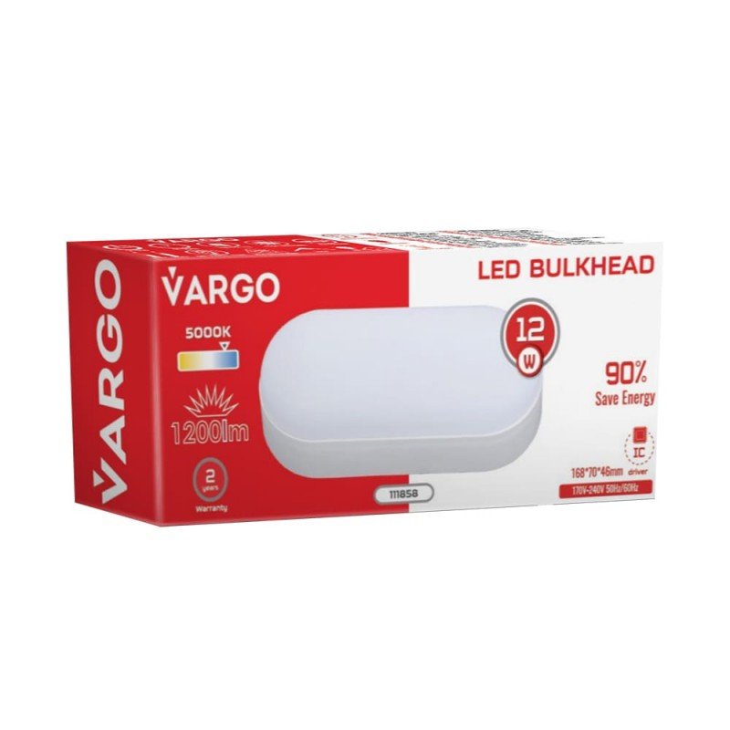 Светодиодный светильник VARGO ЖКХ , 12W , 6500К , 1200lm , Овал , V-111858 ( Светодиодные LED светильники )
