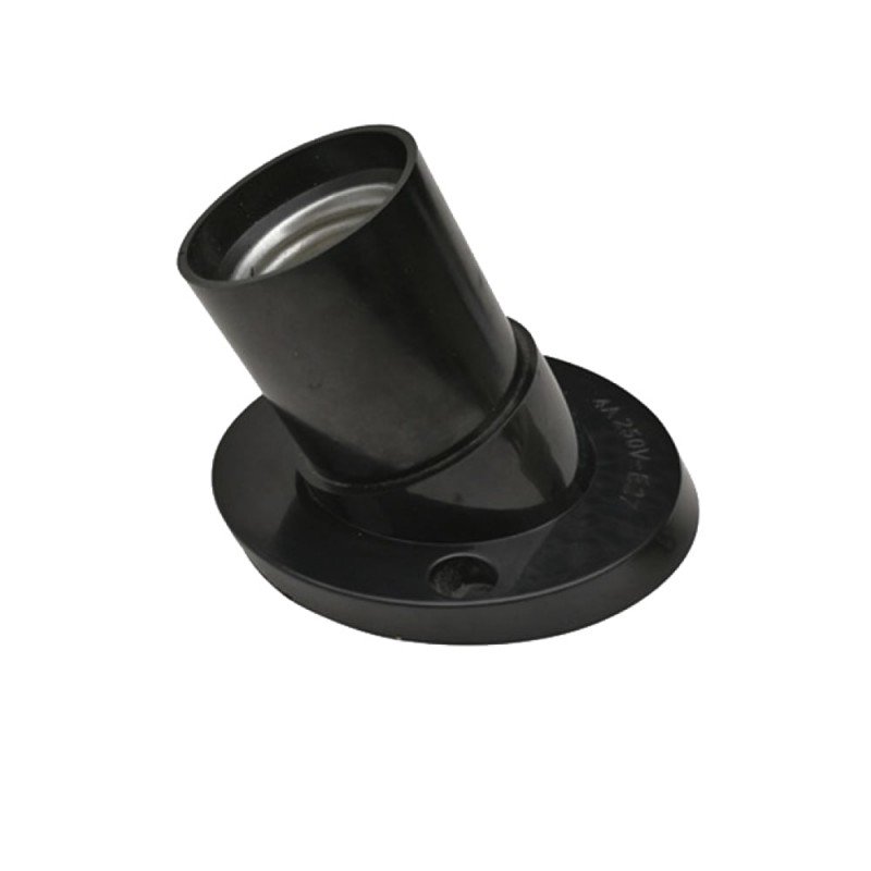 Бакелитовый патрон VARGO E27 косой чёрный (4A, 250V)