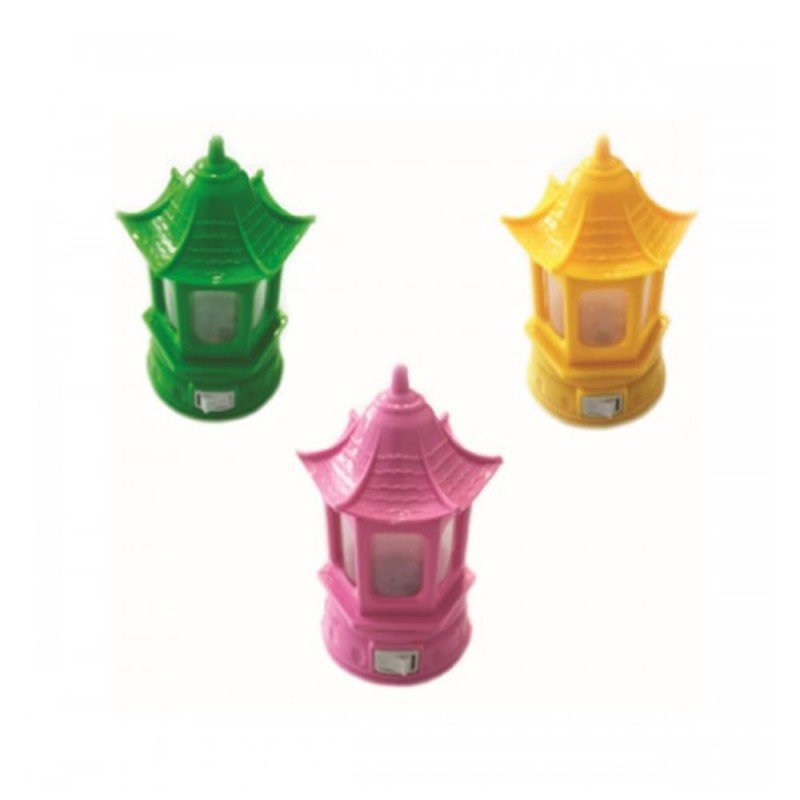 Ночник LED Домик, с кнопкой, блистер (зеленый, розовый, желтый) (V-115743)