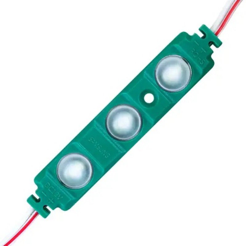 LED модуль VARGO 12V 1.5W зеленый IP67 70*15*8.5mm 160° SMD 5730 120-140lm (V-116919)