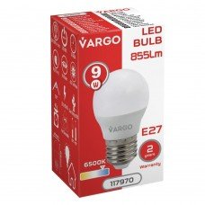 Экономная LED лампа, Светодиодная энергосберегающая лампочка VARGO G45 9W E27 855lm 6000K V-117970