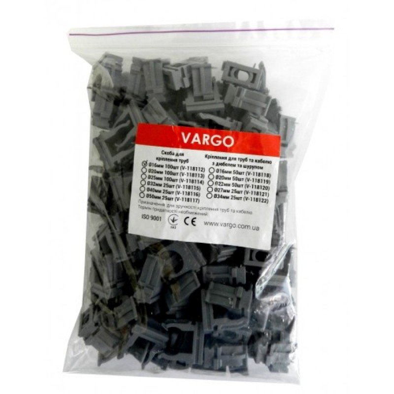 Кріплення для труб VARGO Ø50мм 25шт (118117)