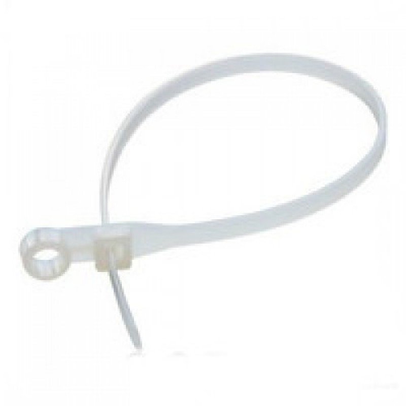 Хомут белый VARGO 5х200мм, многоразовый замок 100шт (V-118126)