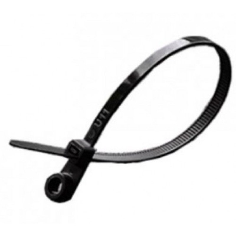 Хомут чорний з кільцем VARGO 4×150мм 100шт (V-118159)