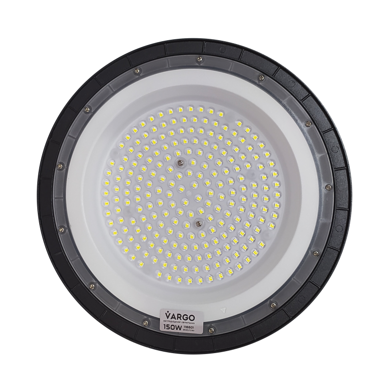 Светодиодный подвесной LED светильник VARGO HIGHBAY, 150W, 6500К (118801) (Для высоких потолков цеха, производства, склада, ангара, выставочного, торгового центра)