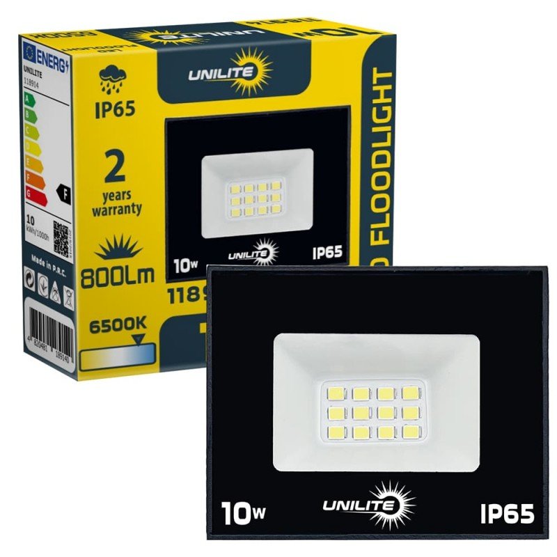 LED прожектор UNILITE 10W Global 800lm 6500K