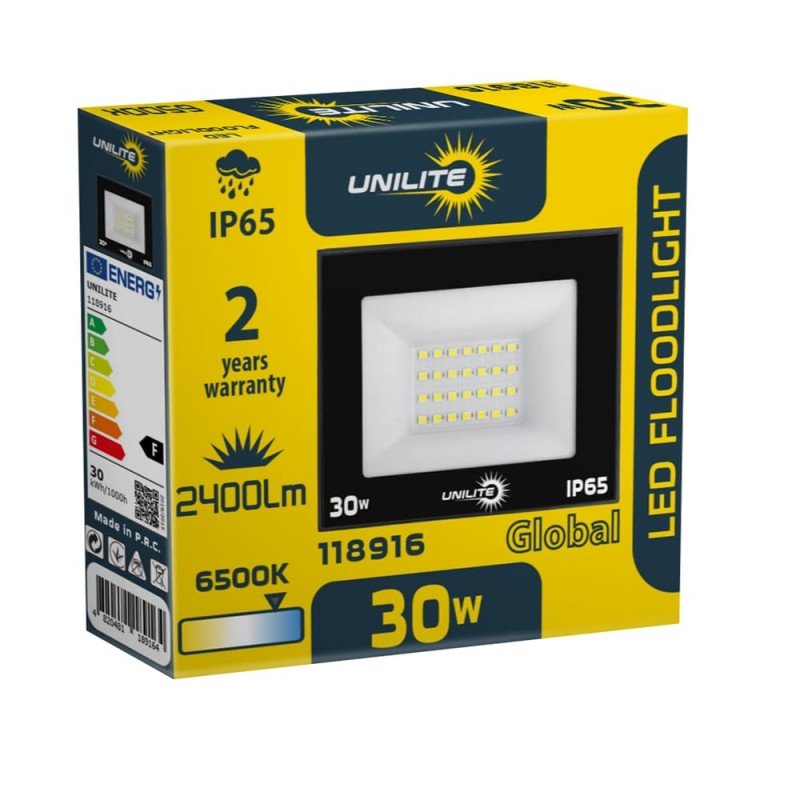 LED прожектор UNILITE 30W Global 2400lm 6500K