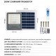 LED Прожектор VARGO на сонячній батареї 100W з датчиком руху Світловий потік: 5000lm Акумулятор: 3.7V, 10 000mAh Сонячна панель: 6V, 15W Час зарядки 8 годин Час роботи: 8 годин Вбудований датчик день / ніч, з пультом керування (119025)