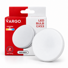LED лампа VARGO GX53 10W 4000K 220V φ75*27.5mm (V-120365)