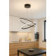 Люстра LED, 58W BK, 6000К, (Ø200+Ø350)*1000, чорна, без пульта, акрил/метал