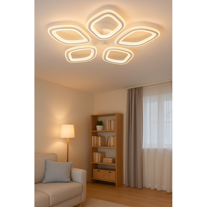 LED Люстра 70W WH Ø530*75мм ССТ 3000-6500К с пультом