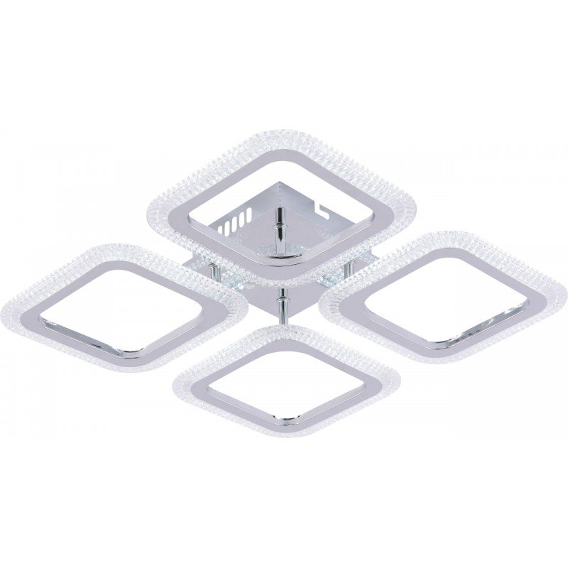 Люстра LED, 64W CR, ССТ 3000-6500К, 400*400*75, с пультом, акрил/металл