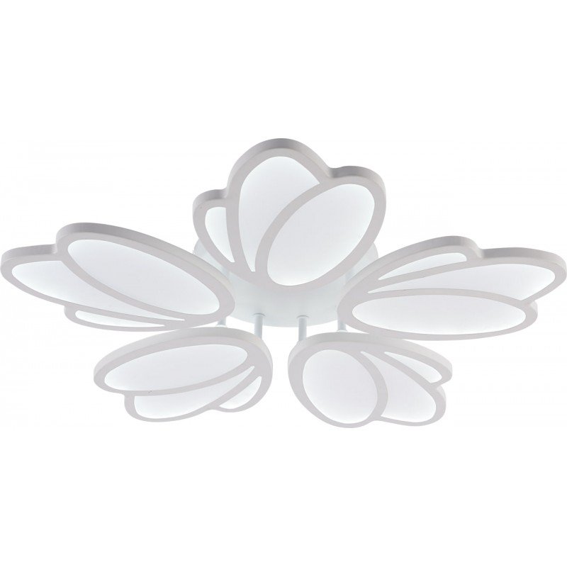 Люстра LED, 120W WH, ССТ 3000-6500К, Ø590*75, с пультом, акрил/металл