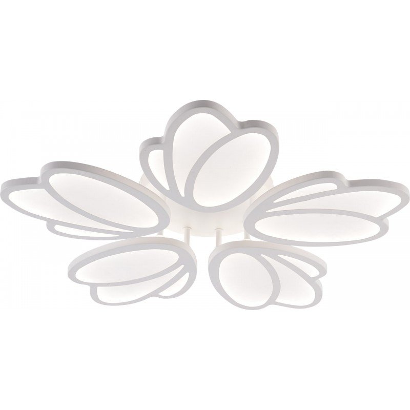 Люстра LED, 120W WH, ССТ 3000-6500К, Ø590*75, с пультом, акрил/металл