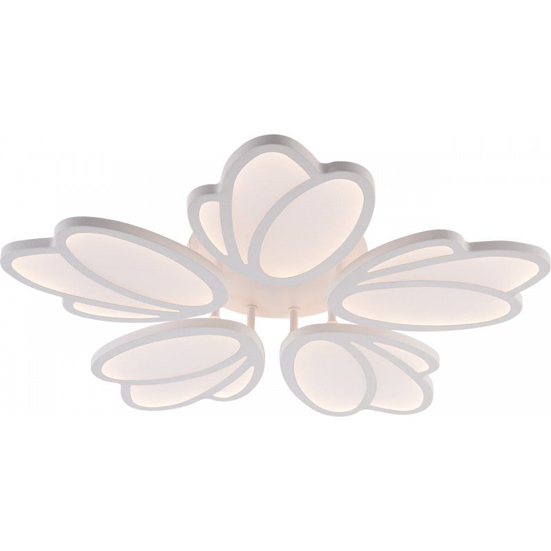 Люстра LED, 120W WH, ССТ 3000-6500К, Ø590*75, с пультом, акрил/металл