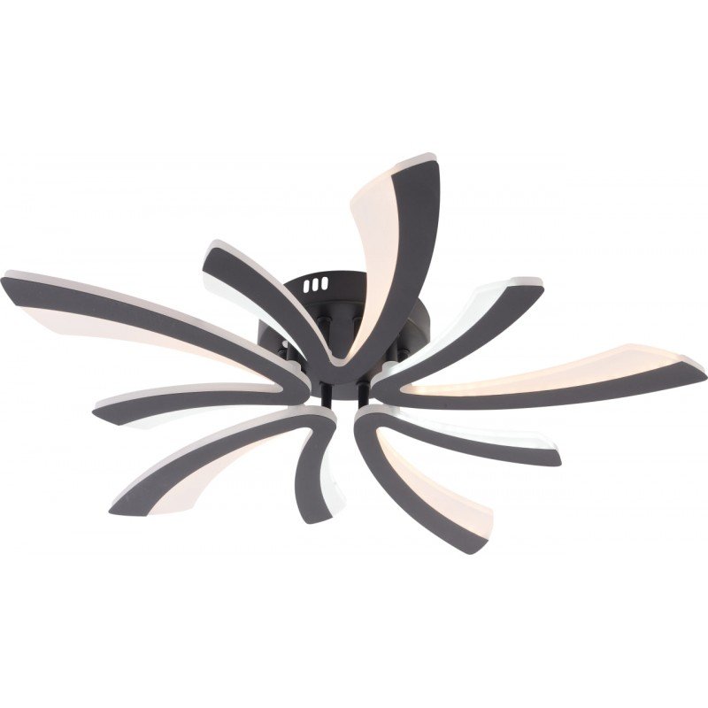 Люстра LED, 70W BK, ССТ 3000-6500К, Ø590*75, черная, с пультом, акрил/металл