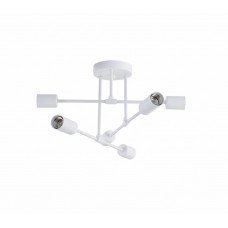 Люстра в стиле лофт на 6 ламп E27 60W белая Ø460×230 мм