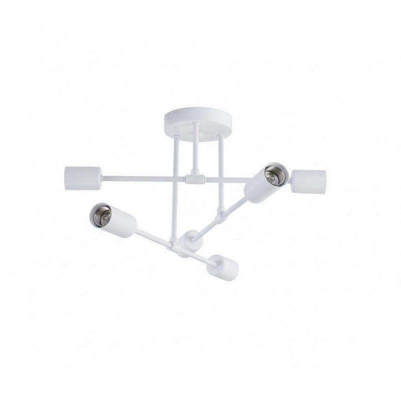 Люстра в стиле лофт на 6 ламп E27 60W белая Ø460×230 мм