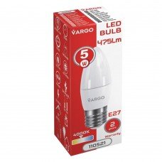 LED Лампа VARGO C37 5W 4000K E27 220V (V-110521)