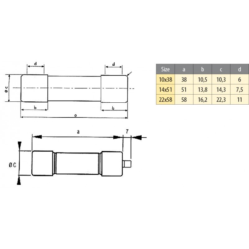 Плавка вставка (запобіжник) AQS22UQ/50A/690V 002645151