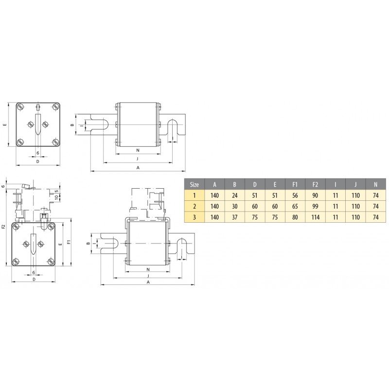 Плавка вставка (запобіжник) NHS2/M/110 gS 400A/690V 004724256