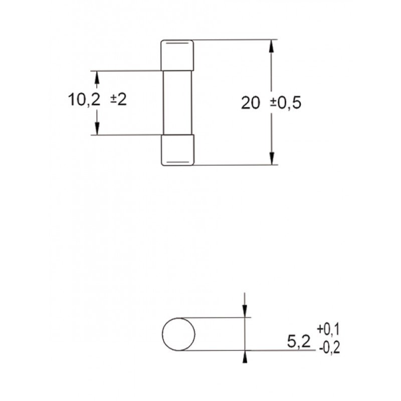 Плавка вставка (запобіжник) Mini fuse 5x20 T 160mA/250V UL 006710245