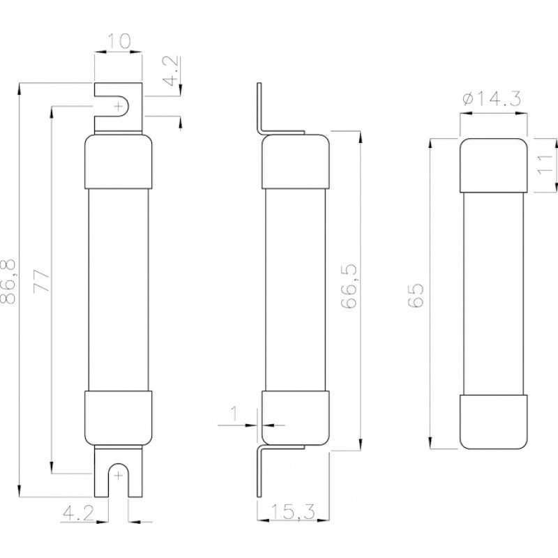 Плавка вставка (запобіжник) SU CH14x65 gPV 25A 1000V 002637329