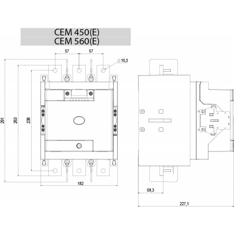 Контактор CEM560E.22-255V-AC/DC 004656307