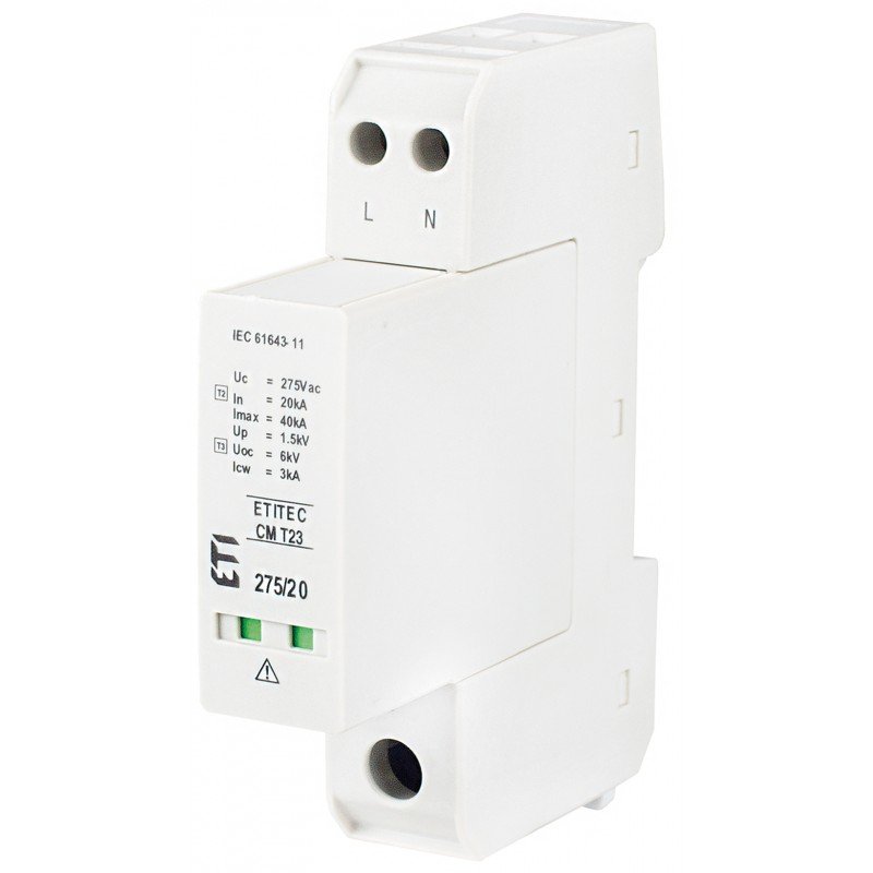 Обмежувач перенапруги ETITEC CM T23 275/20 2+0 002440650