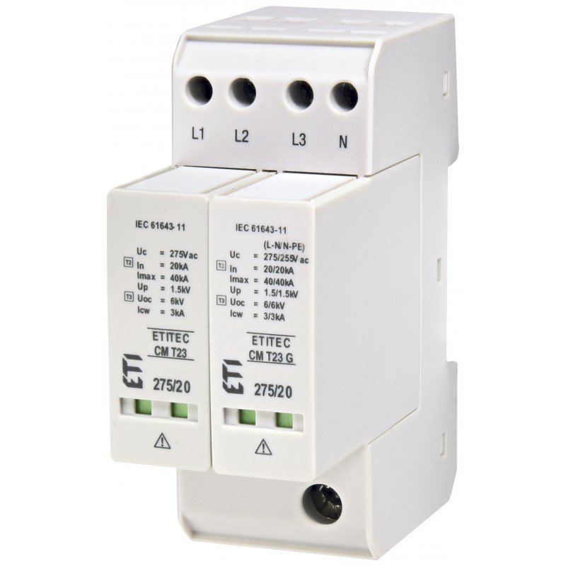 Обмежувач перенапруги ETITEC CM T23 275/20 3+1 002440656
