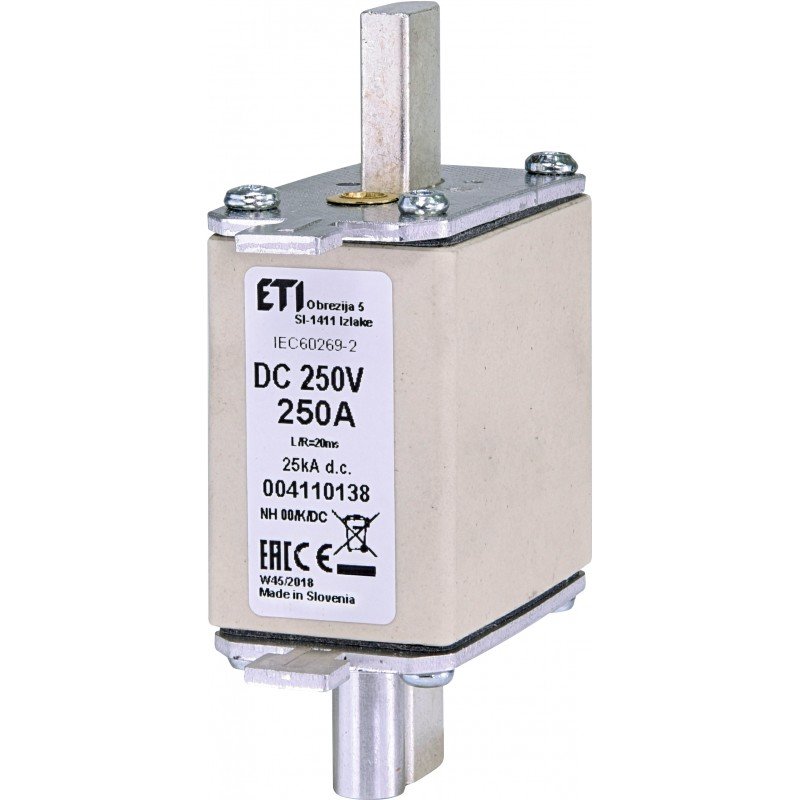 Плавка вставка (запобіжник) NH00/K 250A/250V DC 004110138